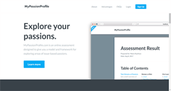 Desktop Screenshot of mypassionprofile.com